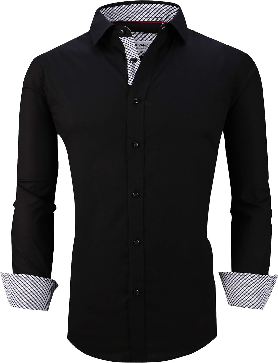 Mens Dress Shirts Regular Fit Long Sleeve Stretch Business Dress Shirts for Men