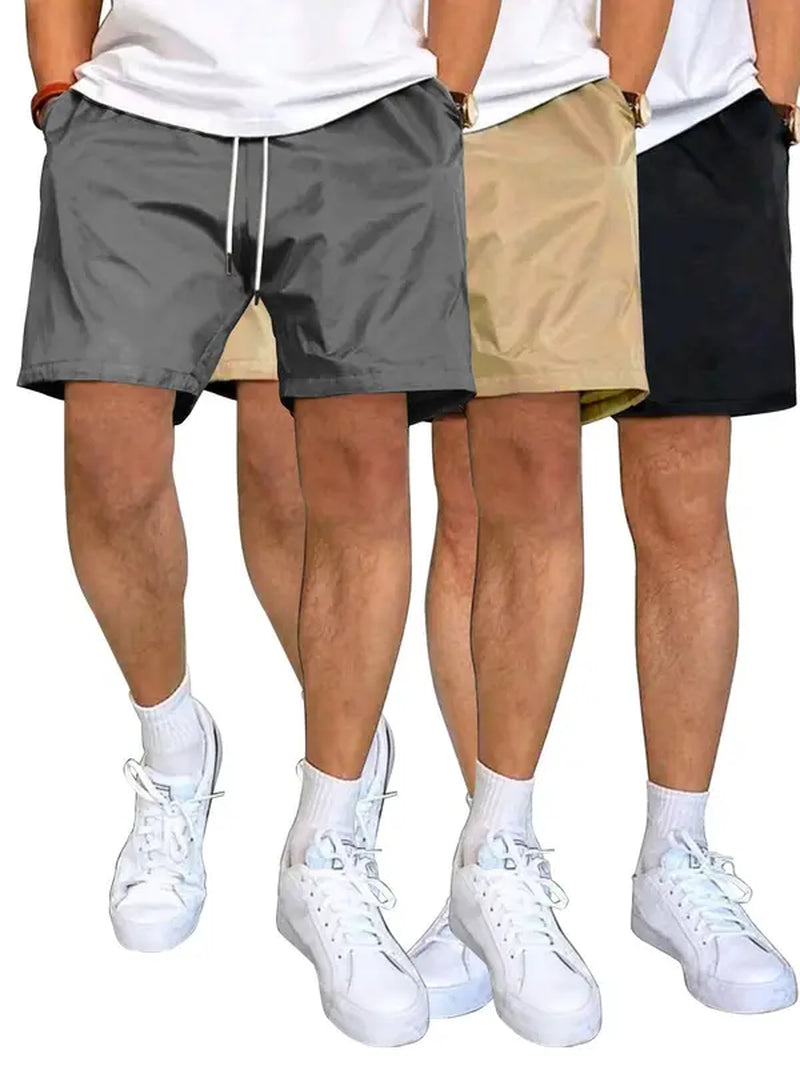 Solid Drawstring Waist Shorts: Stylish Men's Streetwear for Summer