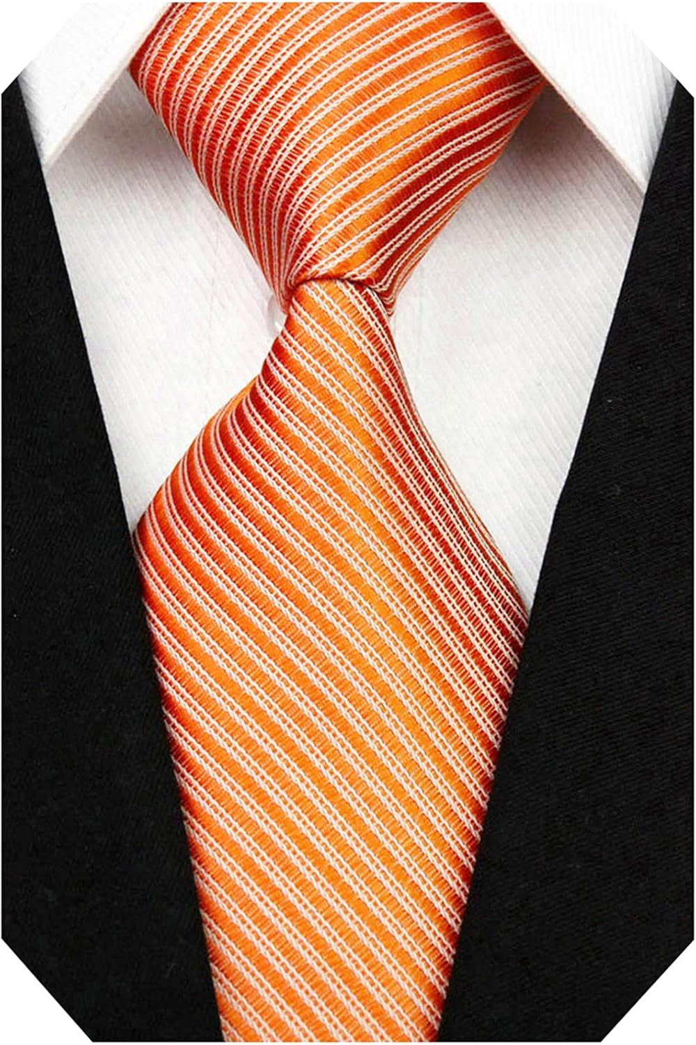 Men'S Classic Solid Tie Silk Woven Necktie Jacquard Neck Ties for Men