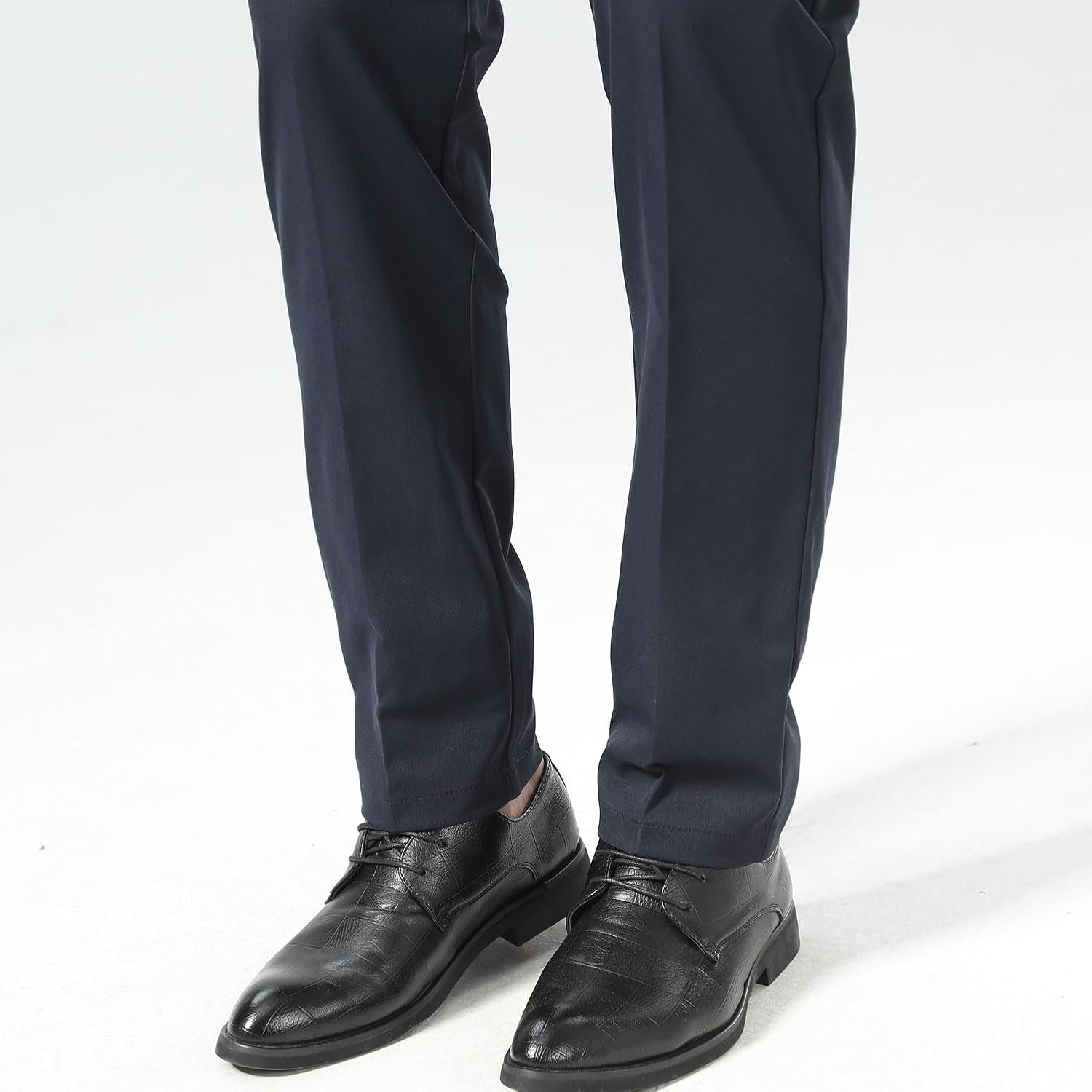 Men'S Dress Pants Slim Fit Stretch Khaki Pants Wrinkle Free