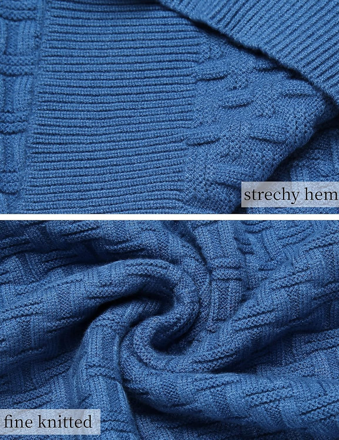 Men'S Slim Fit Turtleneck Sweaters Casual Cable Knitted Soft Pullover Sweaters