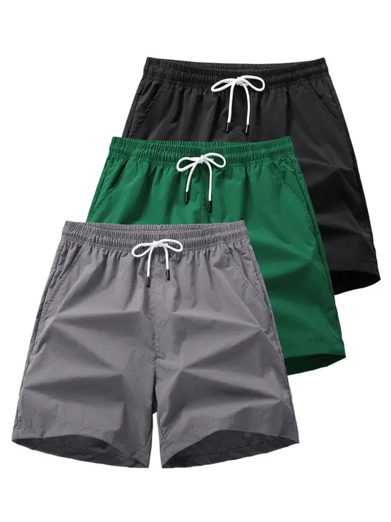 Solid Drawstring Waist Shorts: Stylish Men's Streetwear for Summer