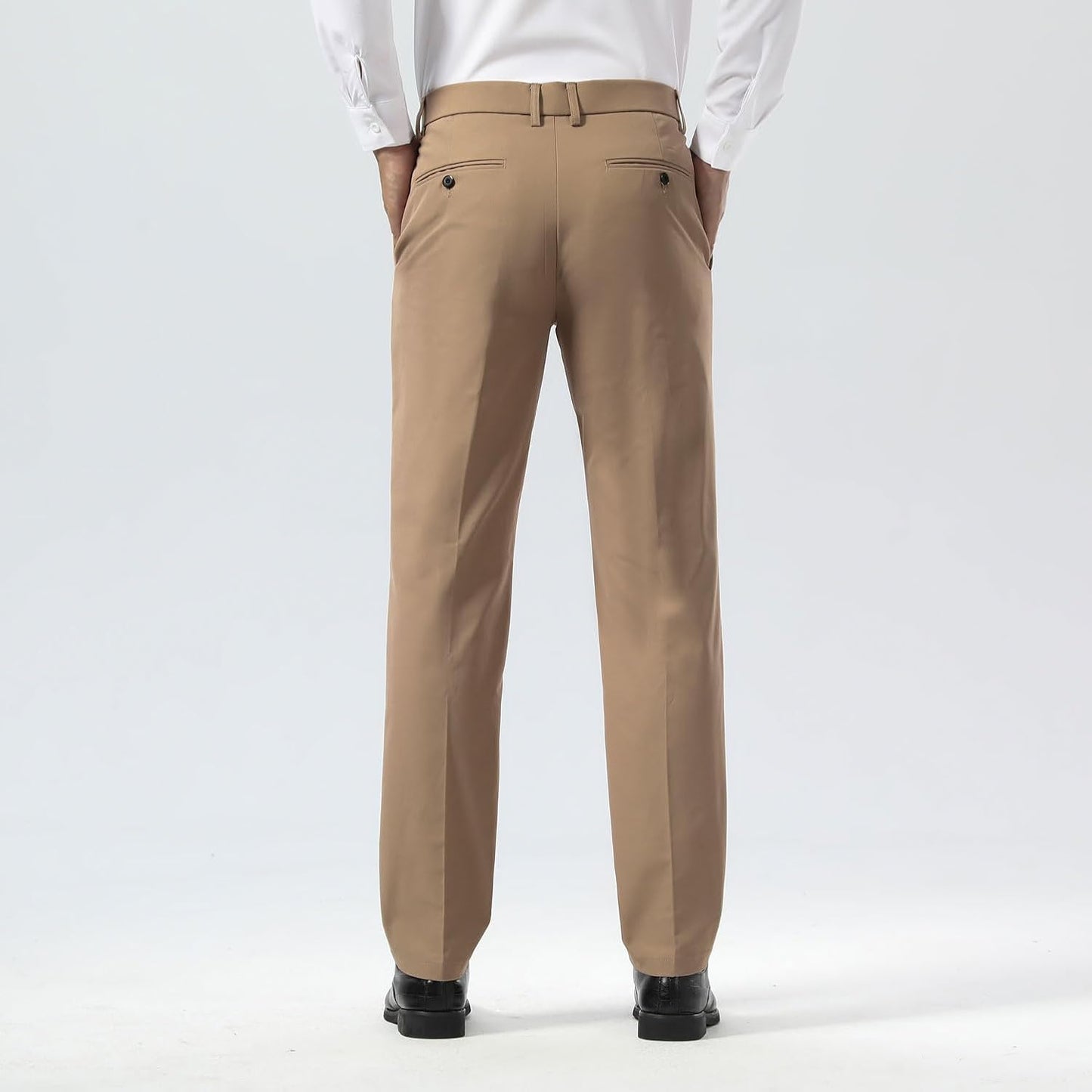 Men'S Dress Pants Slim Fit Stretch Khaki Pants Wrinkle Free