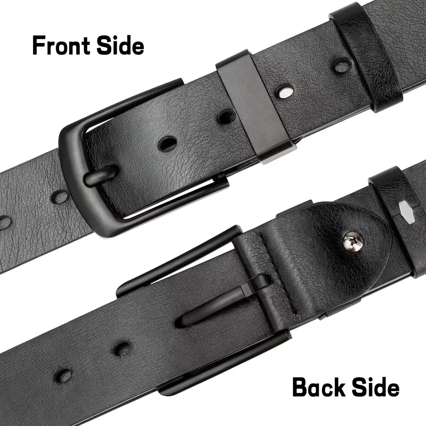 Men Belts Leather Belt for Mens Casual Dress Belt Vintage Black Belt