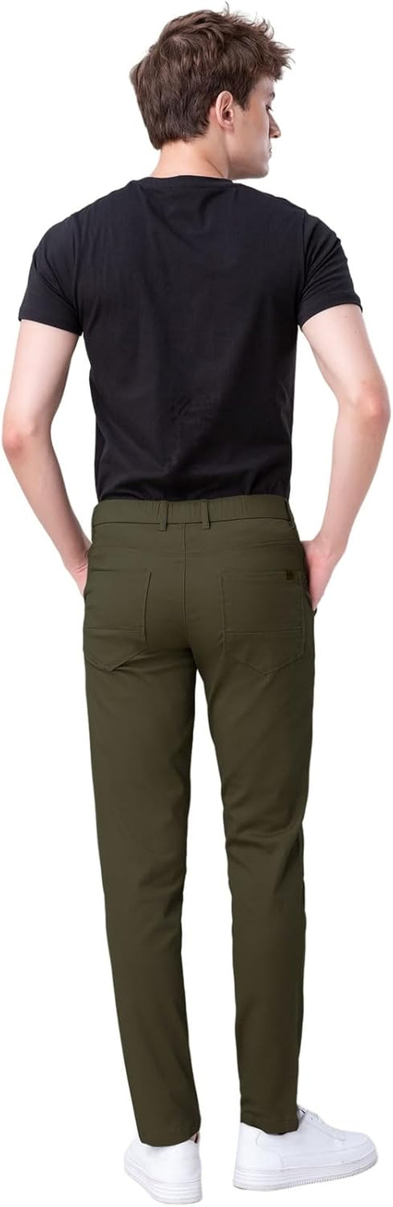 Slim Fit Stretchy Khaki Pants for Men