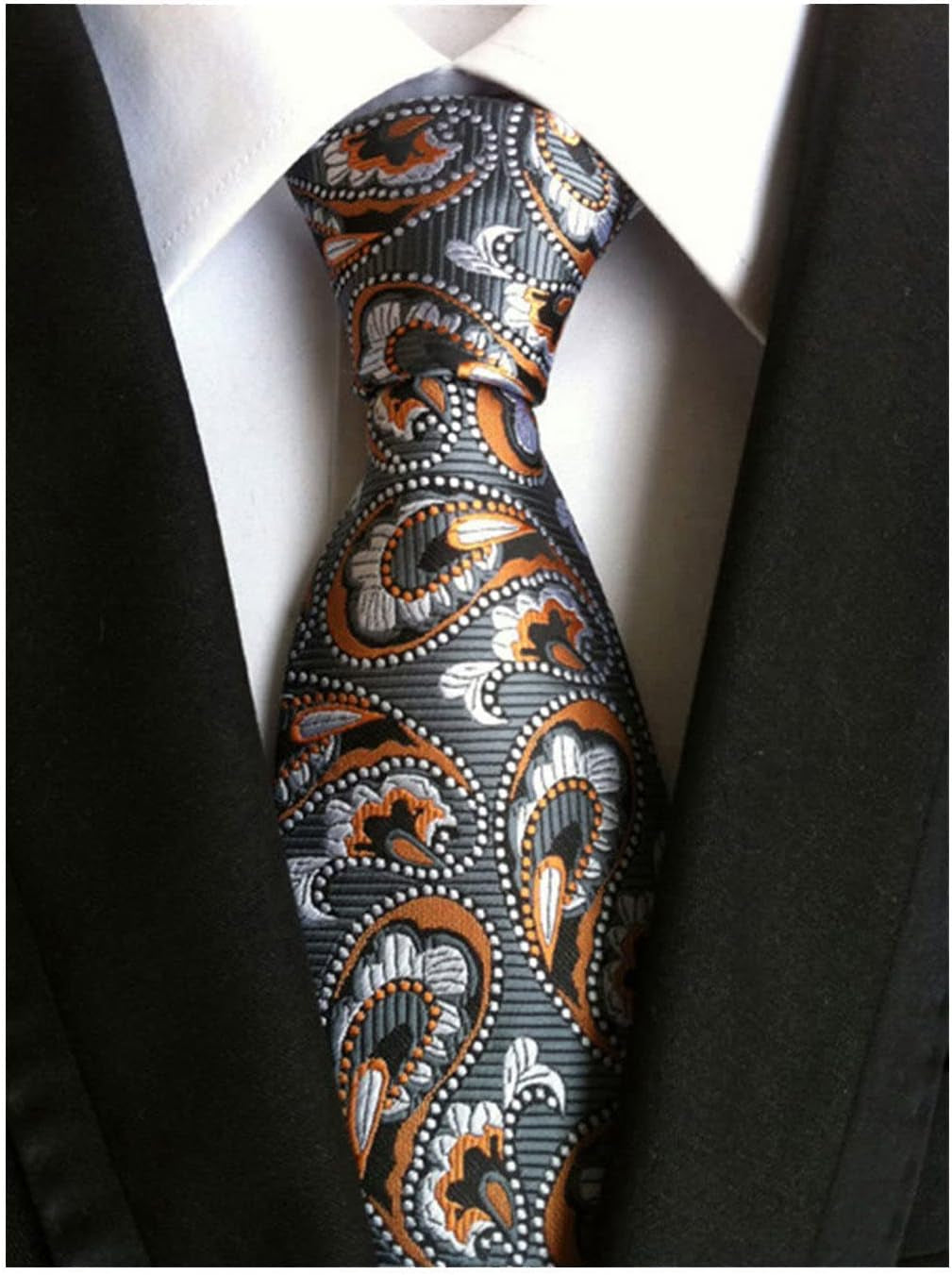 Men'S Classic Silk Tie Woven Necktie Jacquard Neck Ties for Men