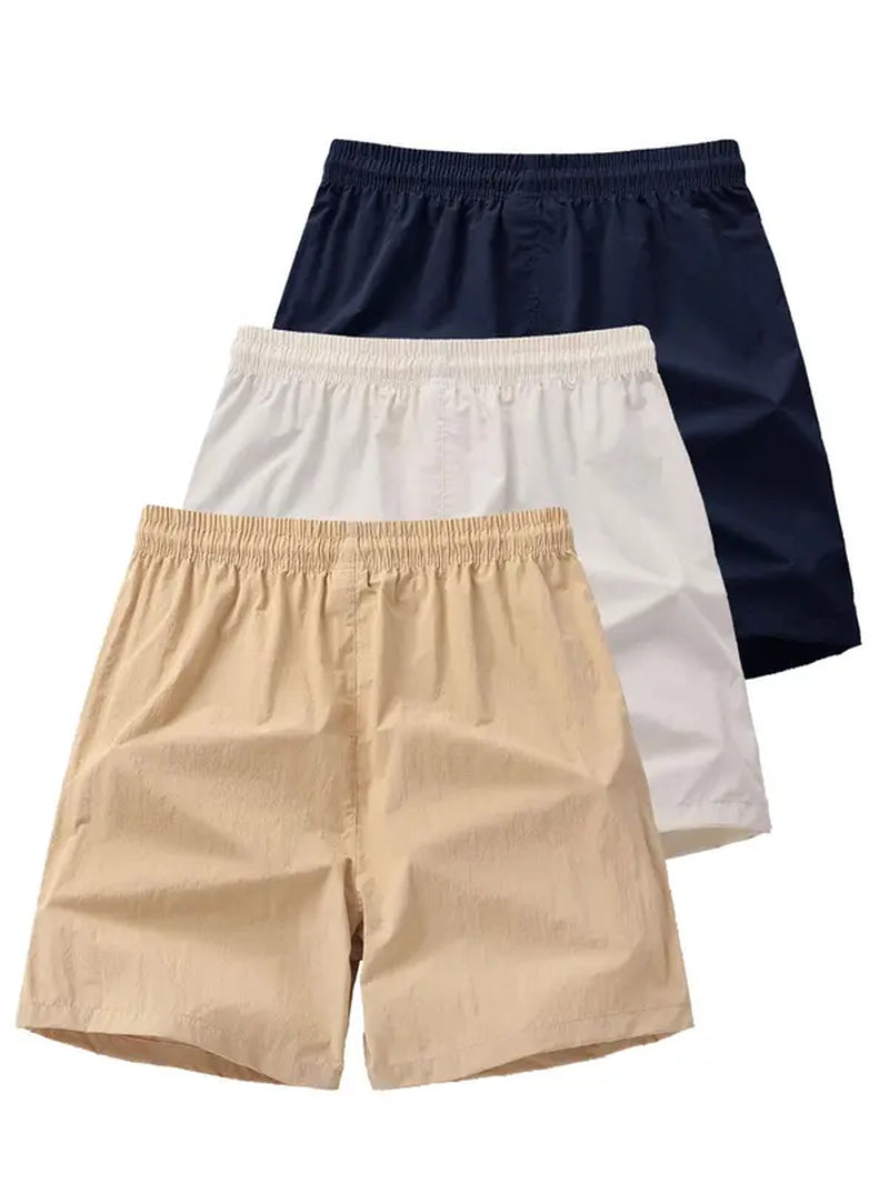 Solid Drawstring Waist Shorts: Stylish Men's Streetwear for Summer